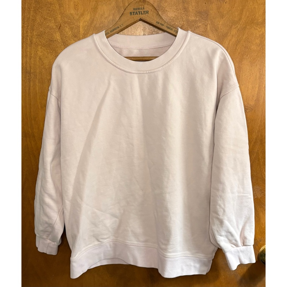 Lululemon Women's Perfectly Oversized Crew Sweatshirt Size 16 Pastel Pink Hiking